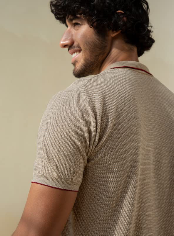 Andamen Men's Black Viscose Solid Slim Fit Polo - Image 4