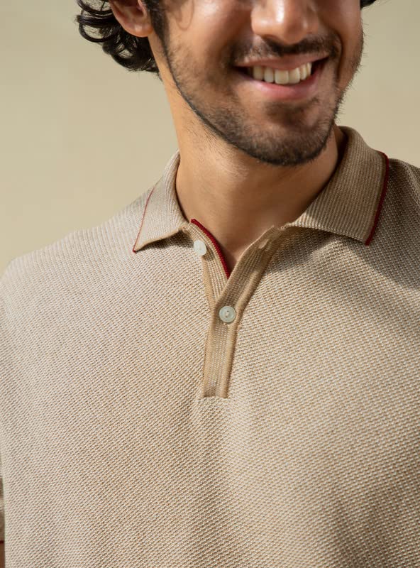 Andamen Men's Black Viscose Solid Slim Fit Polo - Image 3