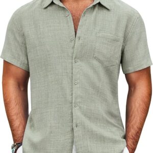 Lymio Men Cotton Regular Fit Shirt || Stylish (Resort-Slub)